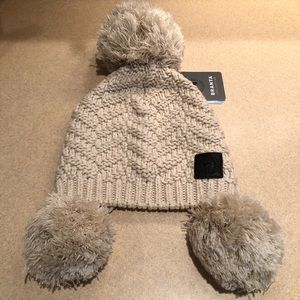 Canada Goose Branta Herringbone Pom Hat - tan